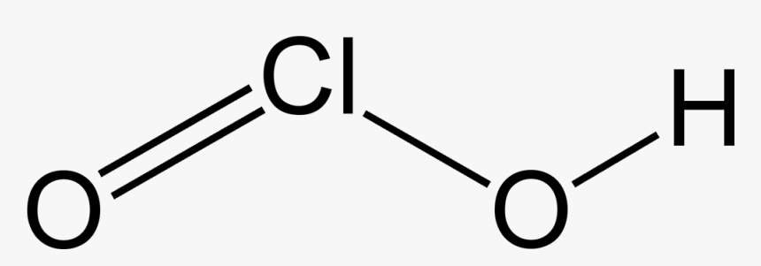 File - Chlorous-ac#2d - Structure Of Chlorous Acid, HD Png Download, Free Download