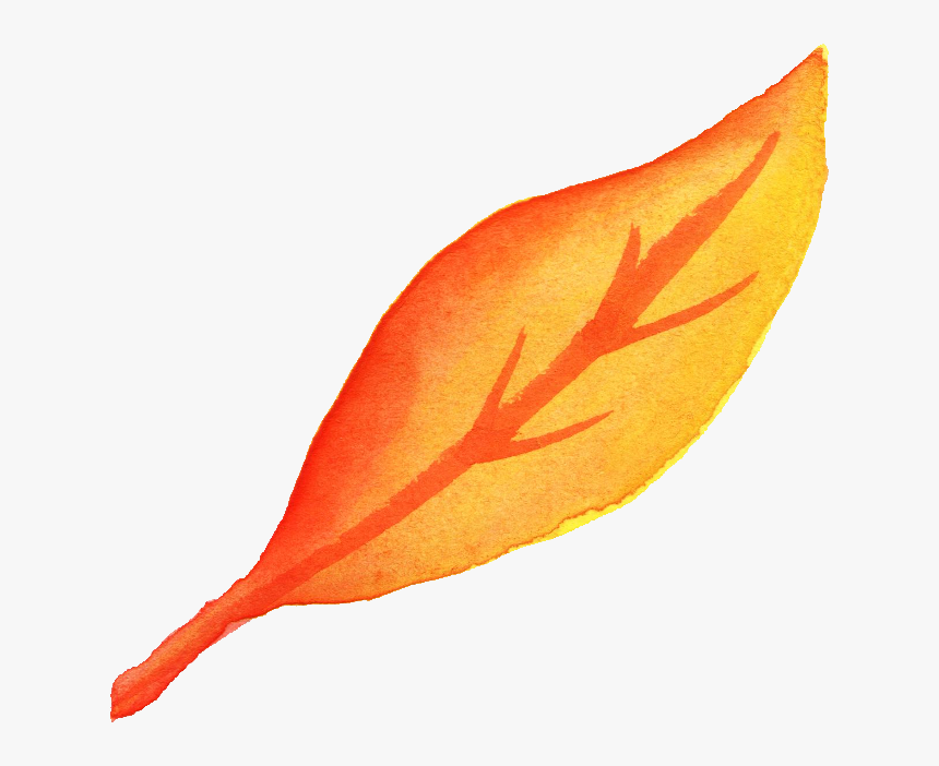 Fall Watercolor Png - Watercolor Fall Leaf Png, Transparent Png, Free Download