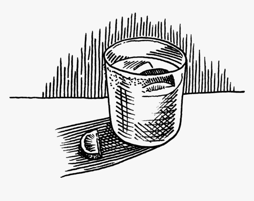 Cocktail Sketch-02 - Line Art, HD Png Download, Free Download