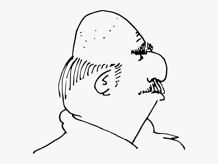 Bald Clipart Black And White, HD Png Download, Free Download