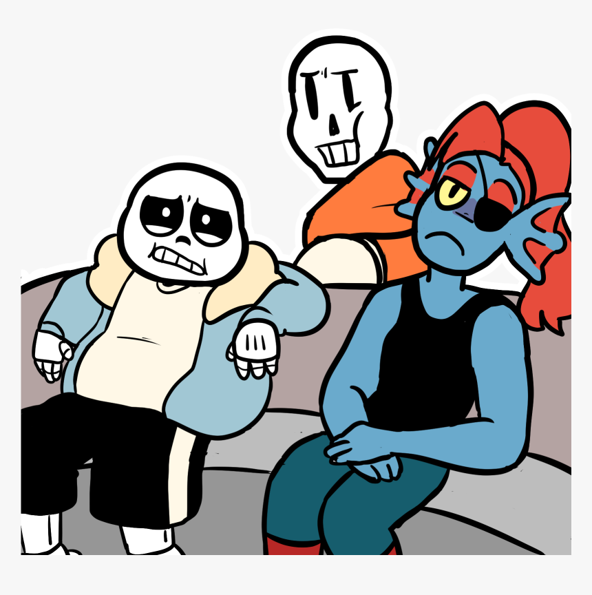 Undertale Персонажи Sans Papyrus Undyne Кроссовер Big - Cartoon, HD Png Download, Free Download