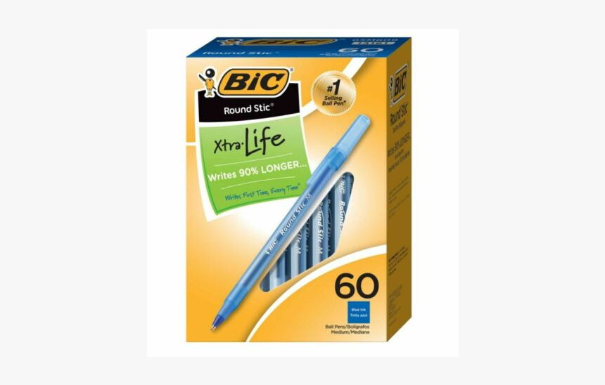Bic Round Stic Xtra Life Ballpoint Pen, HD Png Download, Free Download