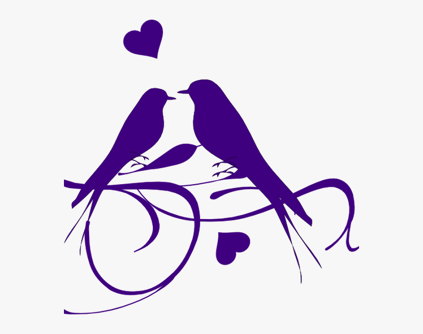Purple Chandelier Silhouette - Png Format Love Birds Png, Transparent Png, Free Download