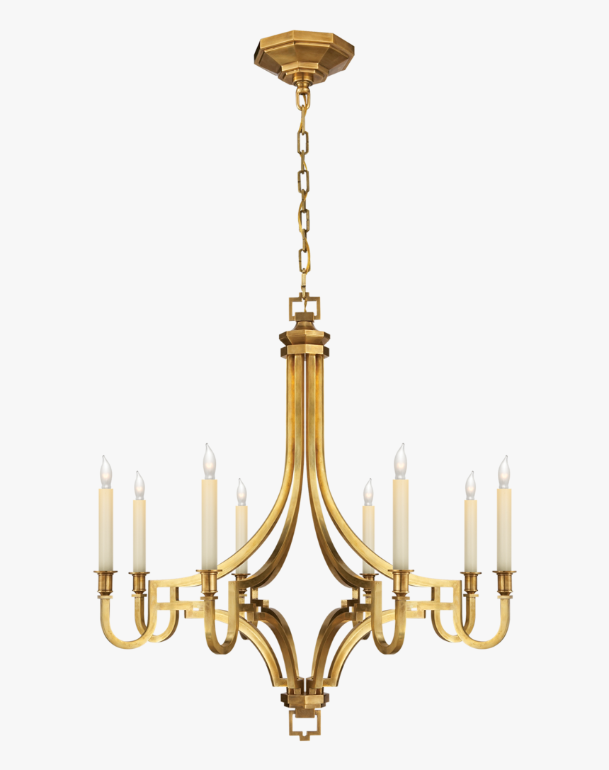 Mykonos Small Chandelier In Antique-burnished Brass - Visual Comfort Lighting Chandeliers, HD Png Download, Free Download