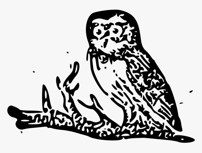 File Cherokeeprimer Owl Png Black And White Owl Svg - Illustration, Transparent Png, Free Download