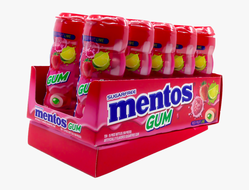 Mentos Gum Sugarfree Red Fruit Lime 10 Pack - Lego, HD Png Download, Free Download