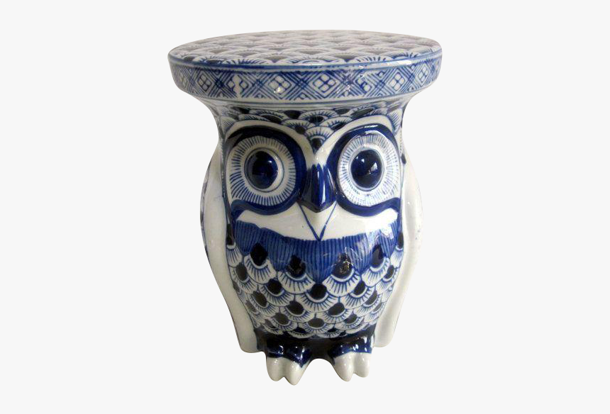Blue White Owl Plant Stand, HD Png Download, Free Download