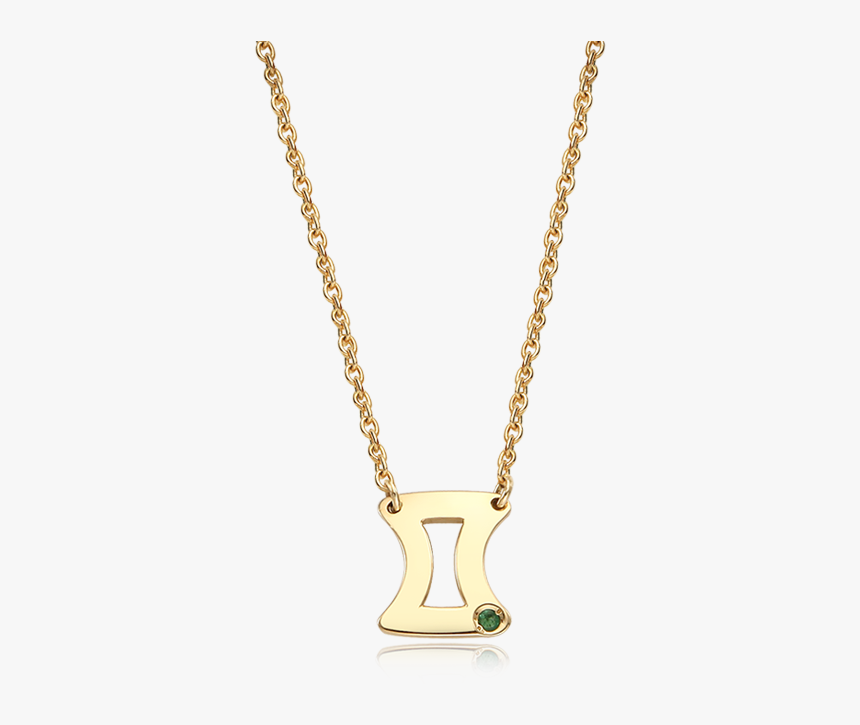 14k/18k Solid Gold Gemini Zodiac Sign Necklace - Fossil Men's Jewelry, HD Png Download, Free Download