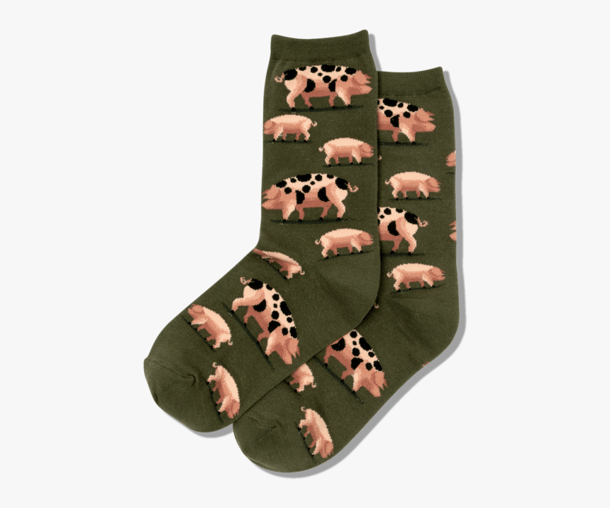 Women"s Spotted Pig Crew Socks"
 Class="slick Lazy - Sock, HD Png Download, Free Download