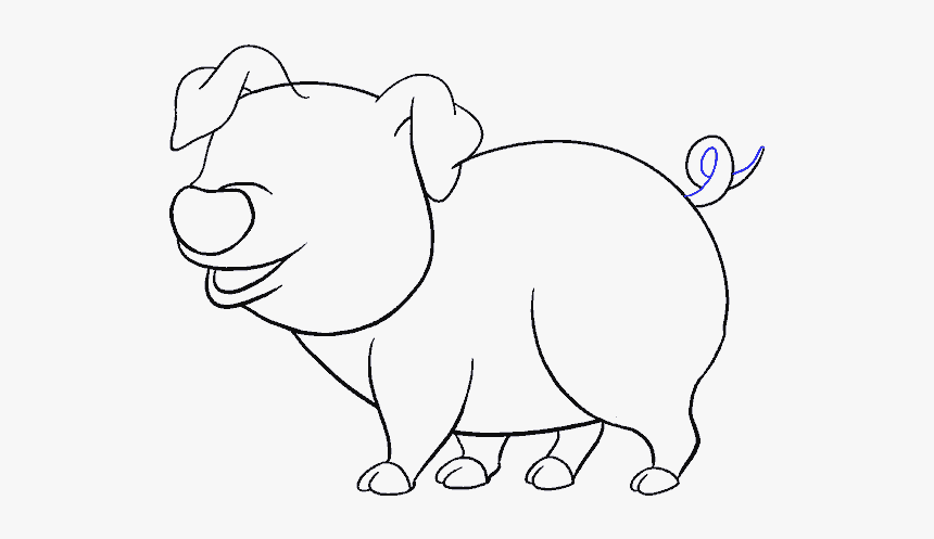 How To Draw Cartoon Pig - Cerdos Para Dibujar Faciles, HD Png Download, Free Download