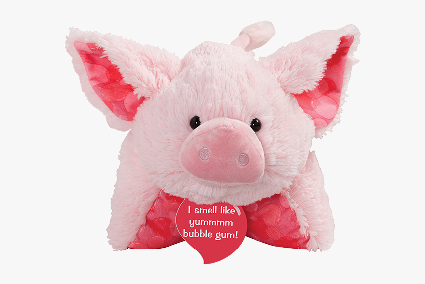 Sweet Scented Bubble Gum Piggy Pillow Pet Open - Pillow Pets Pig, HD Png Download, Free Download