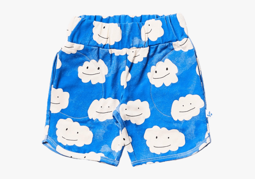 Noe And Zoe Blue Cloud Print Girls Shorts - Board Short, HD Png Download, Free Download