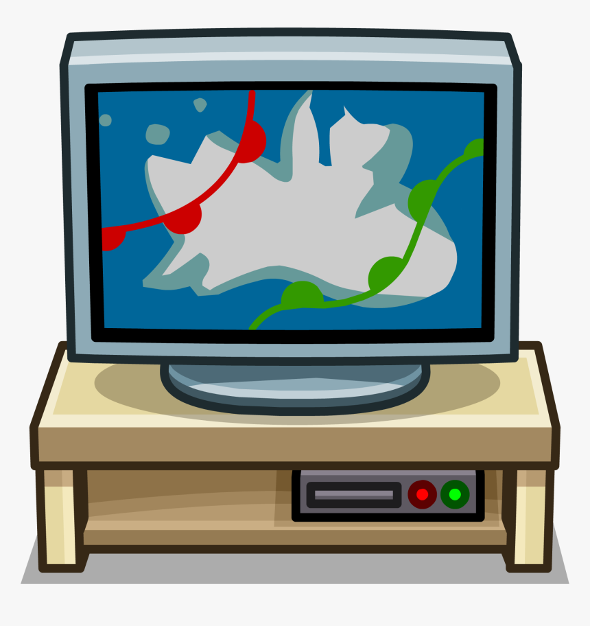 Official Club Penguin Online Wiki - Cartoon Tv Stand Transparent, HD Png Download, Free Download