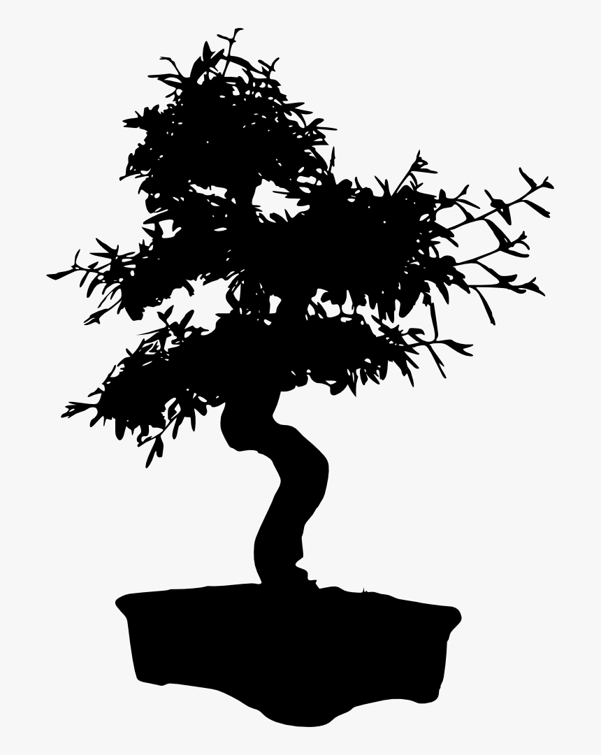 Bonsai-silhouette - Portable Network Graphics, HD Png Download, Free Download