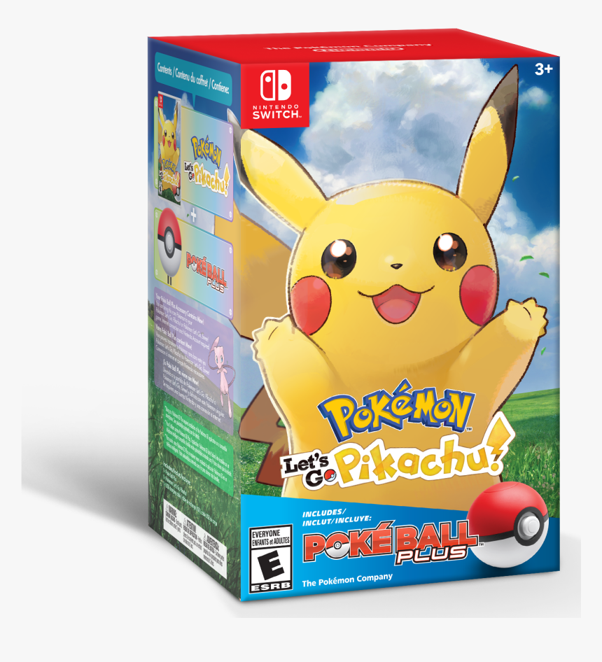 Pokémon Let"s Go Pikachu Pokeball Plus Bundle - Pokemon Let's Go Pikachu Pokeball Plus Pack, HD Png Download, Free Download