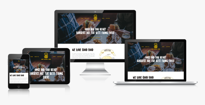 Responsive Web Design Restaurant Dnb Burgers, HD Png Download, Free Download