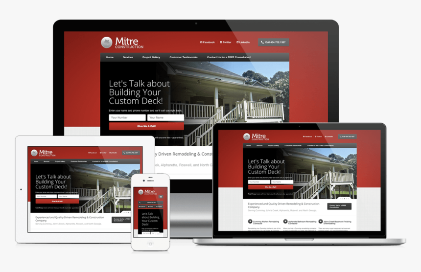 Atlanta Construction Company Website Design - Online Advertising, HD Png Download, Free Download