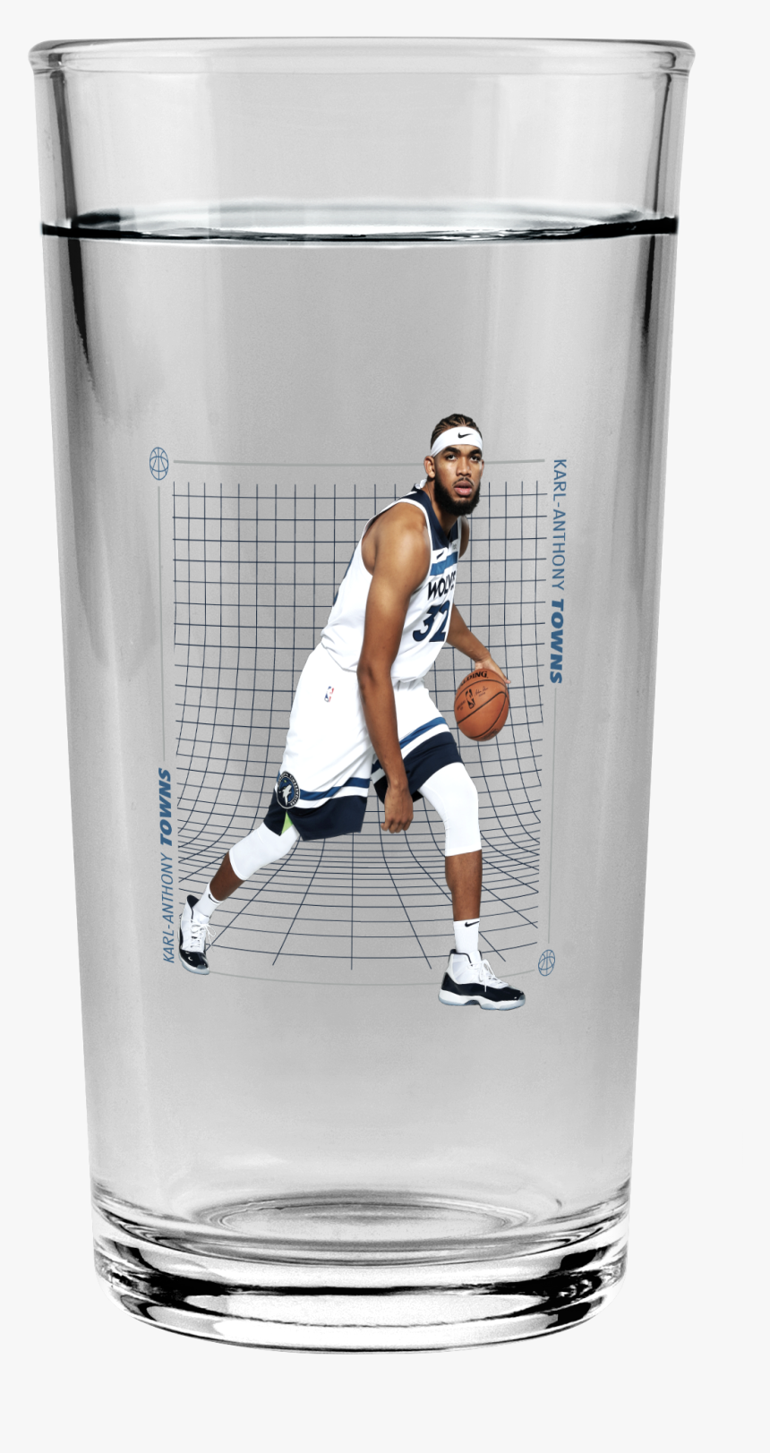 Karl-anthony Towns Pint Glass - Basketball Player, HD Png Download, Free Download