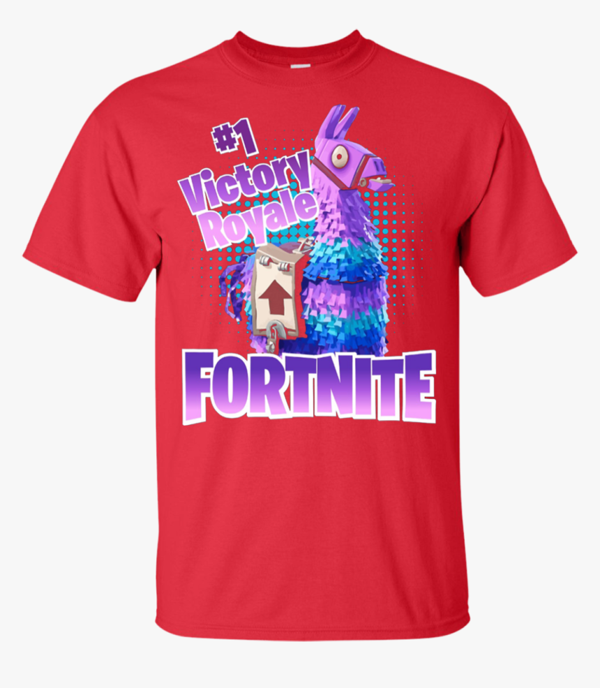 #1 Victory Royale Fortnite Lucky Llama Shirt G200b - T-shirt, HD Png Download, Free Download