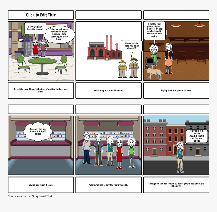 Story Board Showing The Six Events, HD Png Download, Free Download