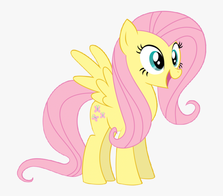 Cartoon Yellow Pegasus With Long Pink Mane Tattoo Design - Fluttershy Png, Transparent Png, Free Download