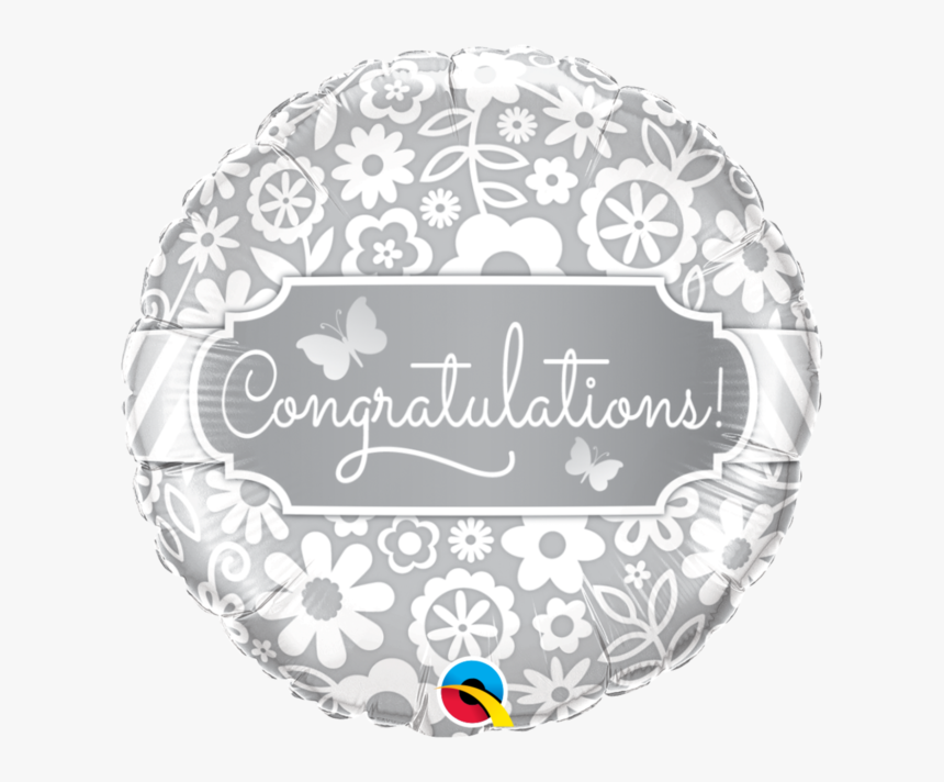 Picture 2 Of - Congratulations With Silver Balloons, HD Png Download, Free Download