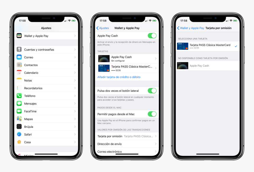 Apple Pay Tarjeta Predeterminada - Iphone Xs Screen On Time Battery, HD Png Download, Free Download
