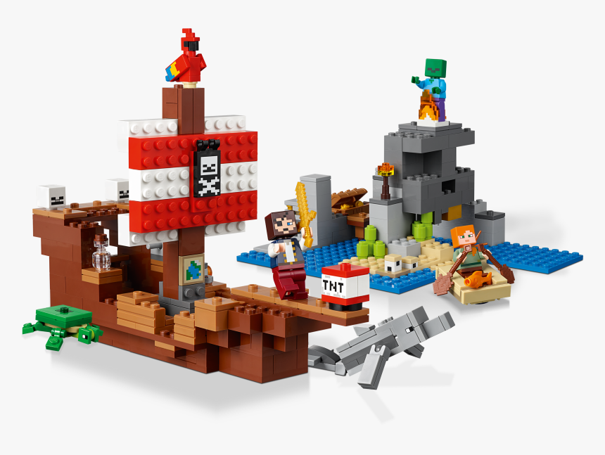 Lego Minecraft Pirate Ship, HD Png Download, Free Download