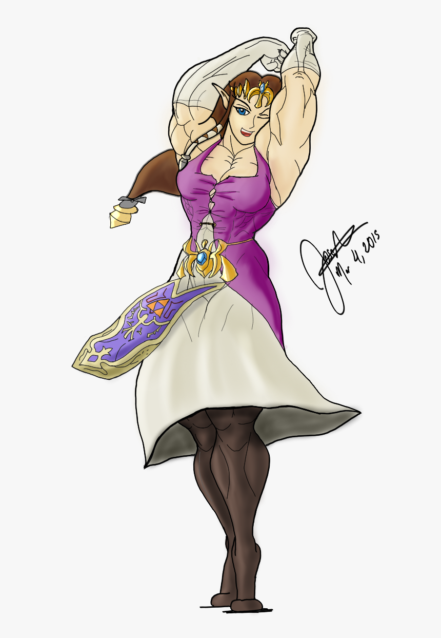 Muscular Princess Zelda - Princess Zelda Muscle Growth, HD Png Download, Free Download