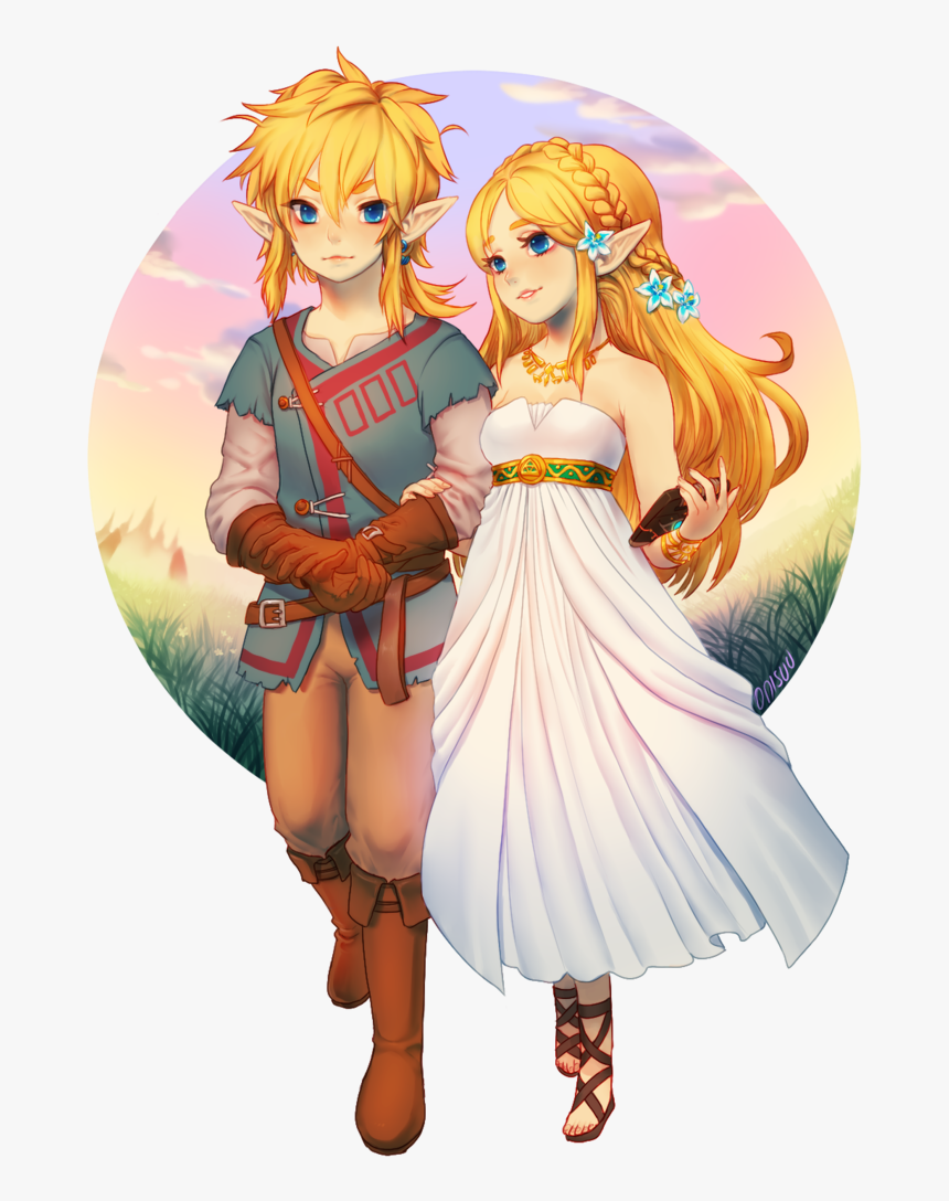 Link & Zelda - Link X Zelda, HD Png Download - kindpng.