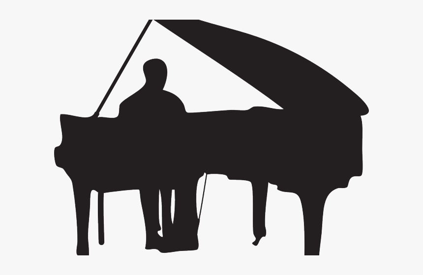 Transparent Piano Clipart Black And White - Piano Player Silhouette Png, Png Download, Free Download