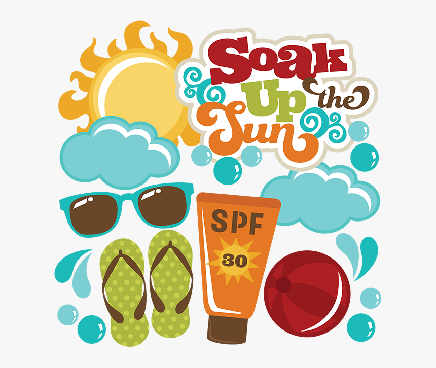 Sun On A Beach Clipart Stock Soak Up The Sun Svg Files - Free Svg Pool Party, HD Png Download, Free Download