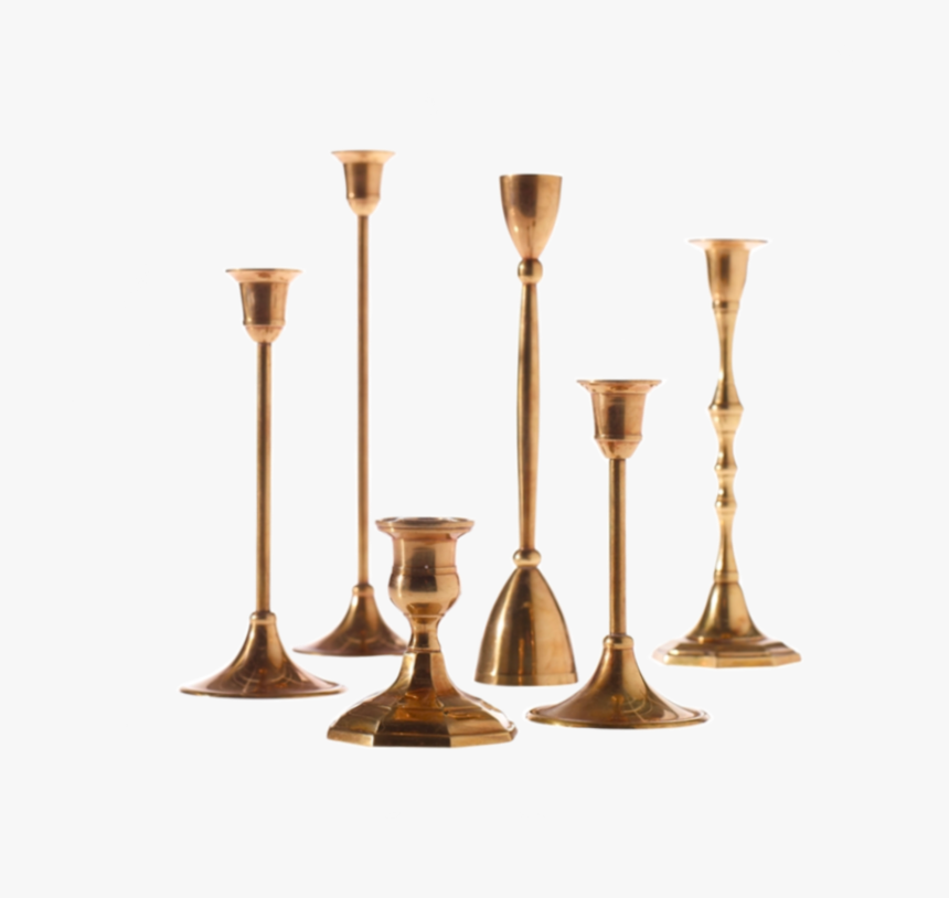 Gold Taper Holder - Accent Decor Brass Candle Holders, HD Png Download, Free Download