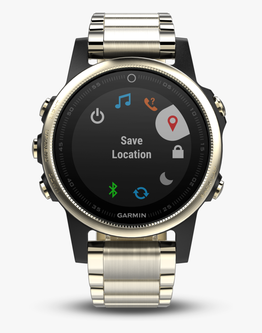 Fenix 5s Sapphire Champagne With Metal Band Multisport - Garmin Fenix 5s Sapphire Goldtone, HD Png Download, Free Download