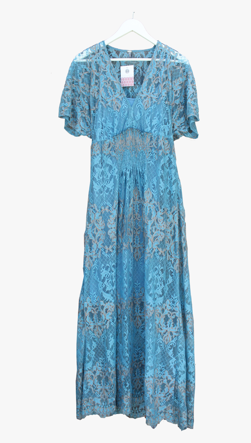 Blue Lace Dress, Maxi Blue Dress, Boutique Dress, Summer - Day Dress, HD Png Download, Free Download