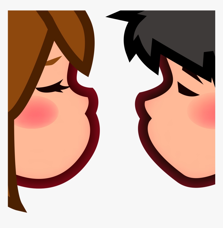 Couple Kiss Emoji , Png Download - Kiss Couple Emoji, Transparent Png, Free Download