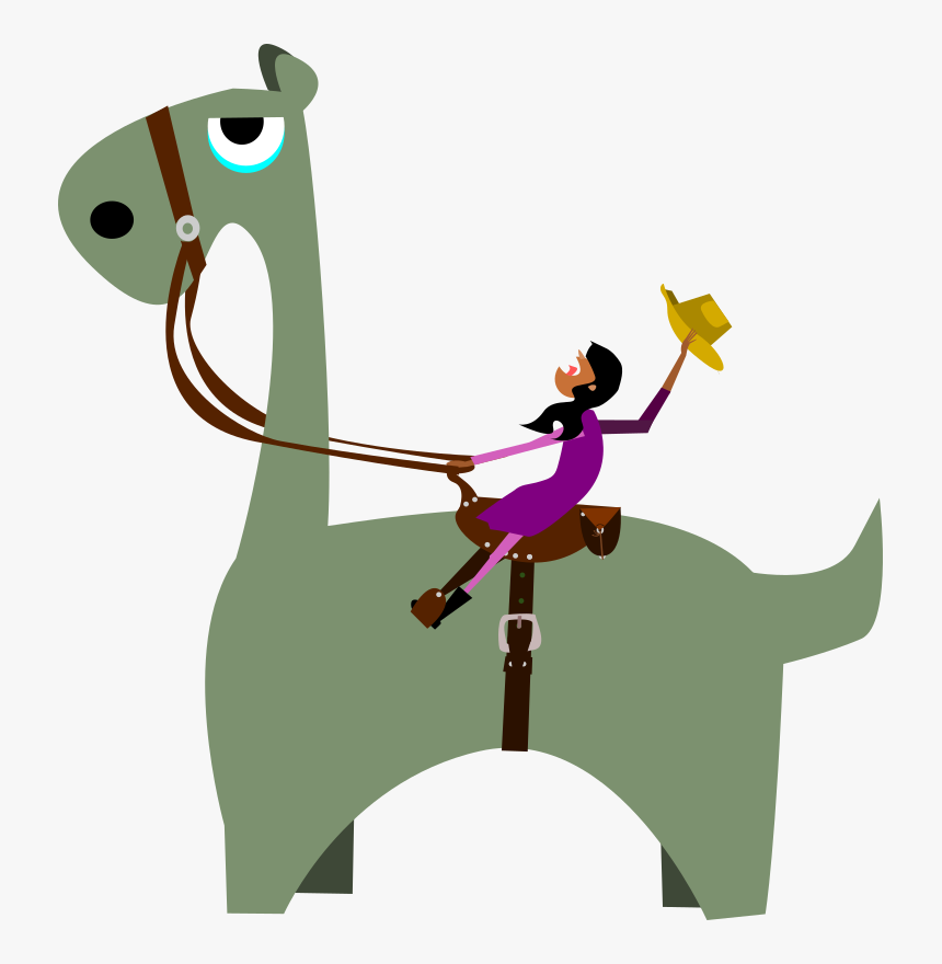 Dinosaur Rider - Girls Riding A Dinosaur Clipart, HD Png Download, Free Download