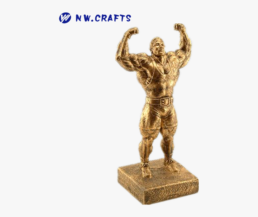 Bodybuilder Gold Trophy Png, Transparent Png, Free Download
