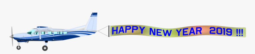 Radiocontrolled Aircraft,flight,glider - Happy New Year Airplane Png, Transparent Png, Free Download