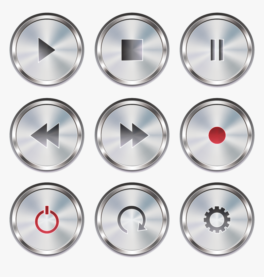 Play Pause Stop Buttons Png, Transparent Png, Free Download