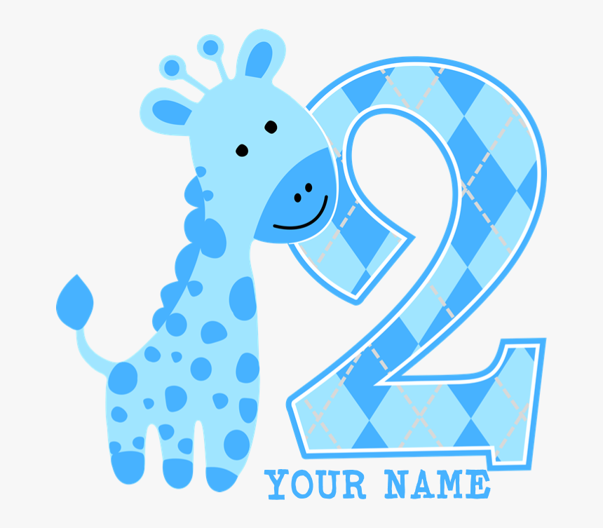 Transparent Giraffe Clipart Png - 2nd Month Birthday Stickers, Png Download, Free Download