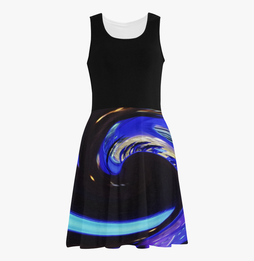 Swirling Colors, Blue, Swirl 003 Atalanta Sundress - Day Dress, HD Png Download, Free Download