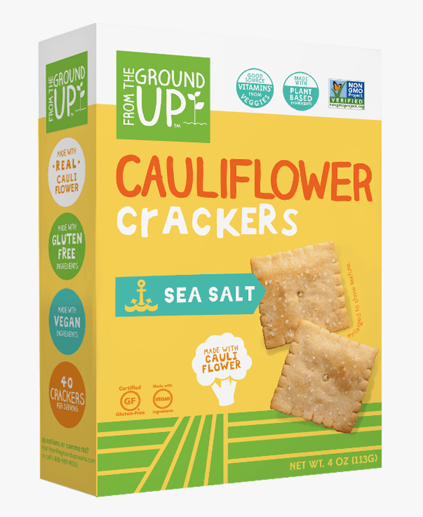 From The Ground Up Cauliflower Crackers - Crisp Bread, HD Png Download, Free Download