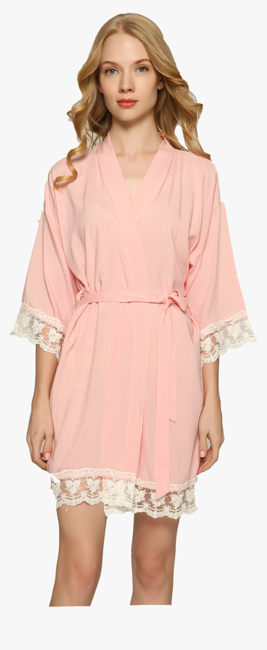 Pink Lace Robe - Lace, HD Png Download, Free Download