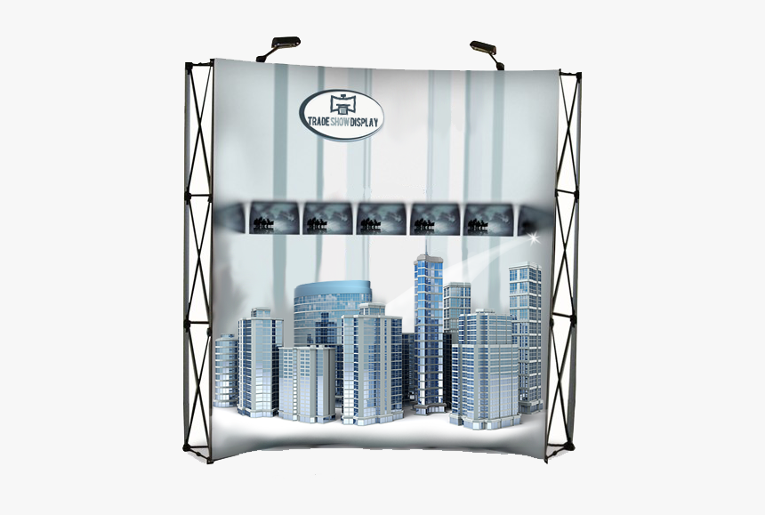 Trade Show Display 3 Panel Curved - Shelf, HD Png Download, Free Download