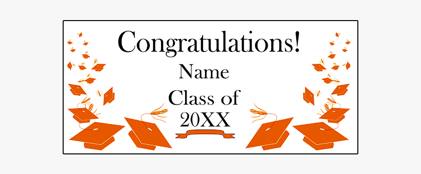 Click For Larger Picture Of Personalized Orange Mortarboard - Portable Network Graphics, HD Png Download, Free Download