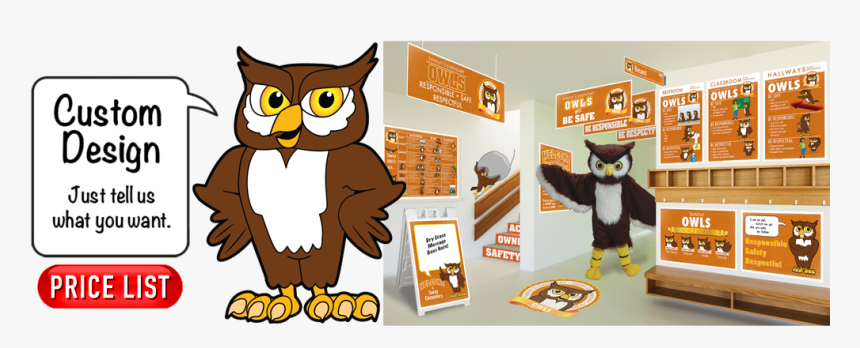 Owl Clip Art Graphic School - Owl Mascot, HD Png Download, Free Download
