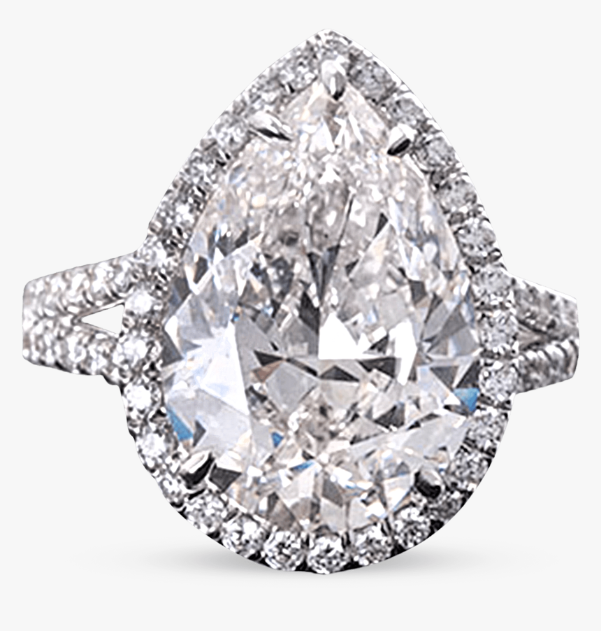 Pear-shaped Diamond Ring, - Pear Shaped Diamond Ring, HD Png Download, Free Download