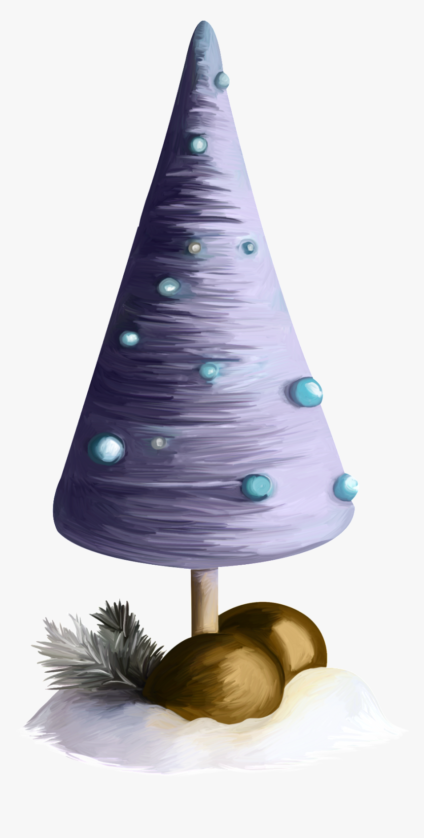 Hand Painted Face Cartoon Christmas Tree Png Transparent - Christmas Tree Drawing Anime Png, Png Download, Free Download
