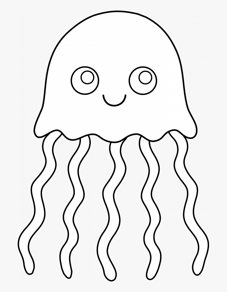 Jpg Transparent Cute Coloring Pages Larsonporscheaudiblog Clipart Png Jelly Fish Black White Png Download Kindpng